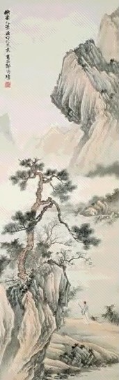 郭传璋 松下高仕图 立轴 设色纸本