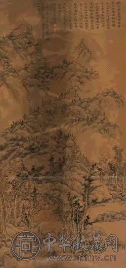 文伯仁 1561年作 山水 立轴 水墨纸本