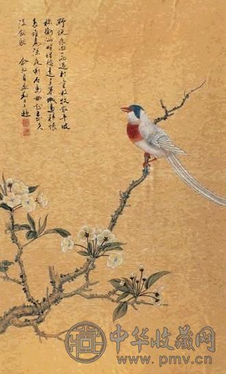 俞致贞 花鸟 镜心 设色纸本