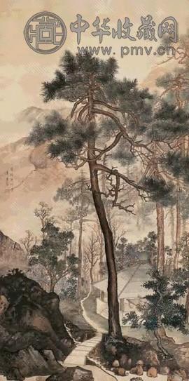 现代 潘素 潭柘寺松亭 轴