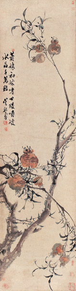 吴熙载 多子图 立轴 设色纸本