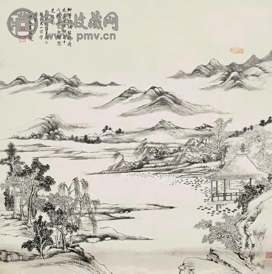 夏敬观 己卯(1939年)作 拟王荆公诗意 镜心 水墨纸本