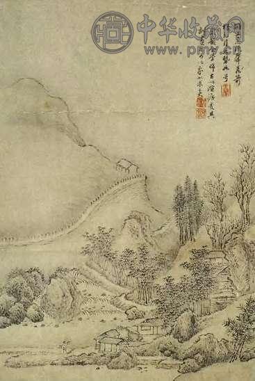 王翚 城关急流图 轴