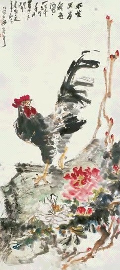 蔡鹤汀 富贵加官 镜心 设色纸本