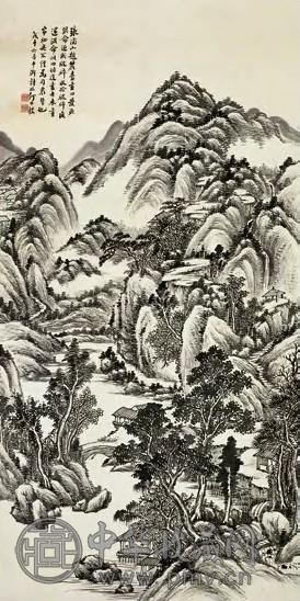 近现代 何维朴 层峦图 轴