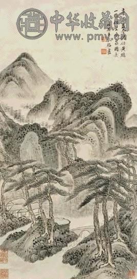 王敬铭 山水 立轴 纸本设色