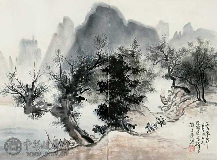 黎雄才 阳朔风光 立轴 设色纸本