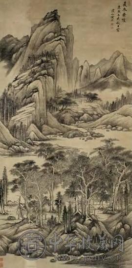 清 黄鼎 夏木垂荫图 轴