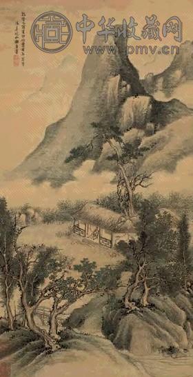 清 谢身灌 山居图 轴