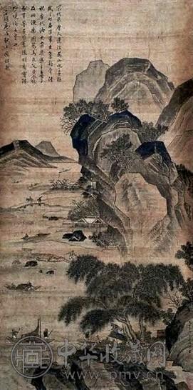 马世荣 山水 镜心 设色绢本