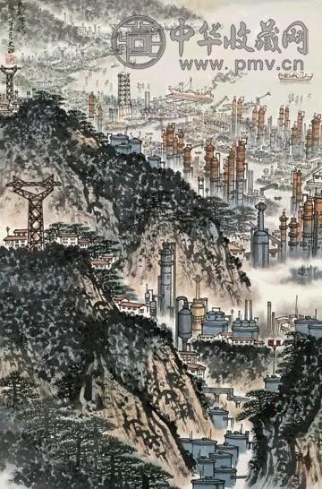 宋文治 1979年作 火红年代 镜心 设色纸本