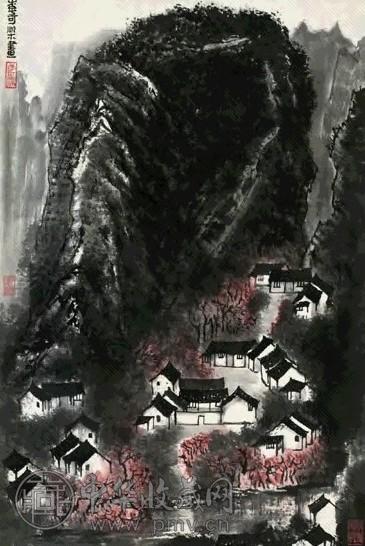 李可染 江南春 立轴 设色纸本