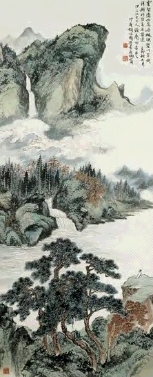 近现代 胡佩衡 云壑隐幽 轴