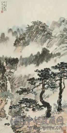 徐悲鸿 近现代 罗浮山色 轴