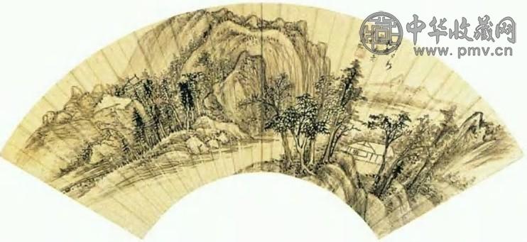 卞文瑜 山水 扇面