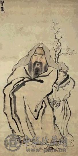 清 闵贞 人物 轴