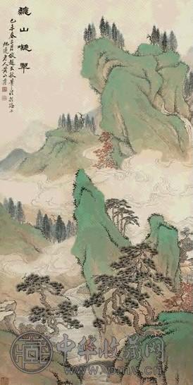 黄山寿 己末(1919年)作 秋山凝翠 中堂 设色纸本