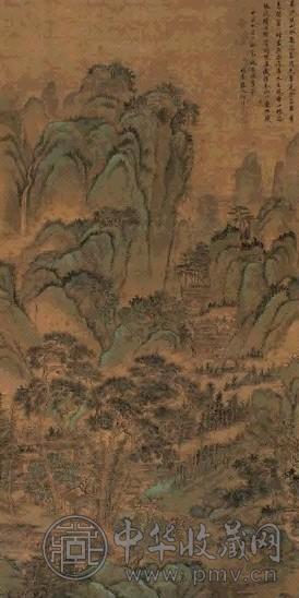 顾昉 崇冈松林 轴