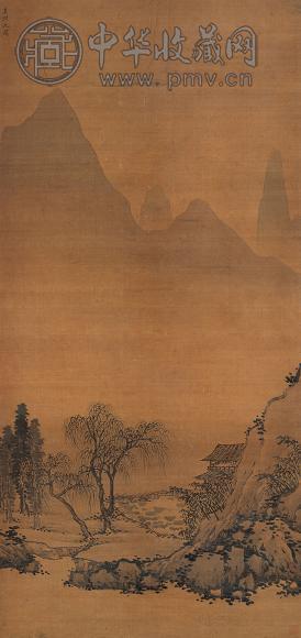 沈周(传) 山水立轴水墨绢本收藏资讯|艺术家|书画家|书画名人|书法家