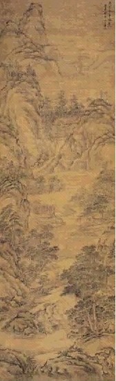 清 黄鼎 古茂苍郁图 轴