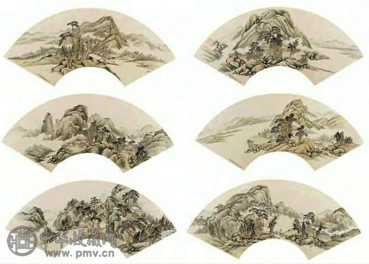 永瑢 山水 册页(8开选6)