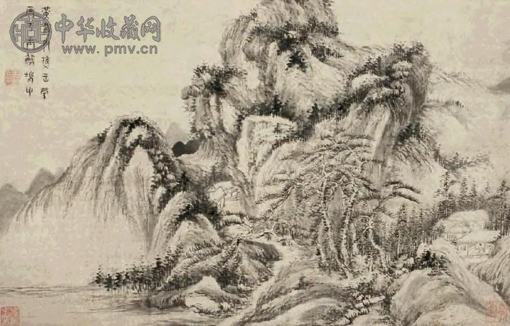 王蒙 山水(清仿) 立轴 水墨纸本