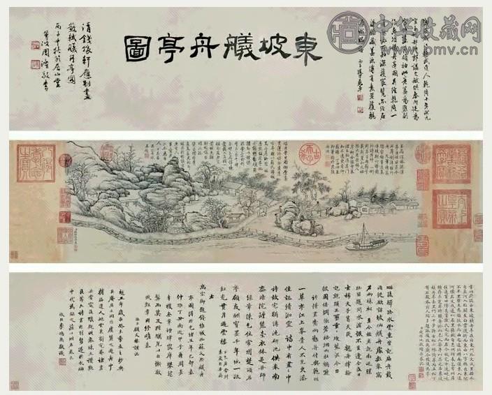 清 钱维城 苏轼舣舟亭图 卷