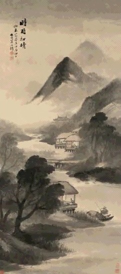 吴石仙 甲辰(1904年)作 时雨初晴 立轴 设色纸本