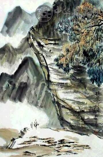 何海霞 林深新秋 立轴 设色纸本