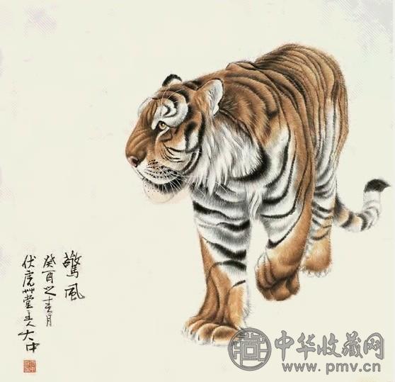 冯大中 癸酉(1993年)作 惊风 单片 设色纸本