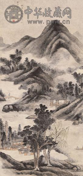 叶有年 山水 立轴 纸本