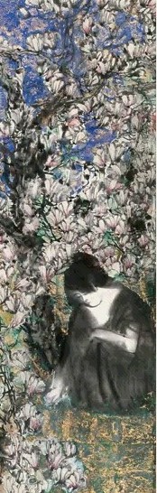 彭先诚 戊寅(1998年)、辛巳(2001年)作 春怨图 镜心 设色纸本