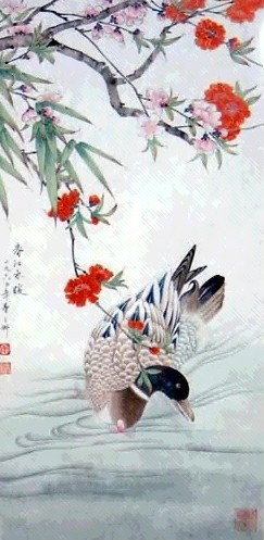 陈之佛 春江水暖 镜心 设色纸本