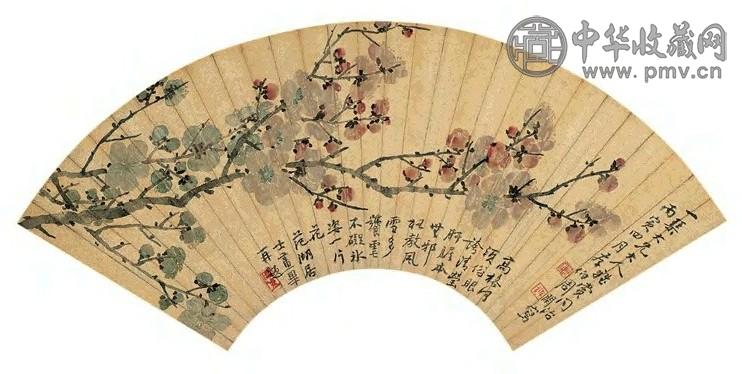周闲 丙寅(1866年)作 梅花 镜心 设色纸本