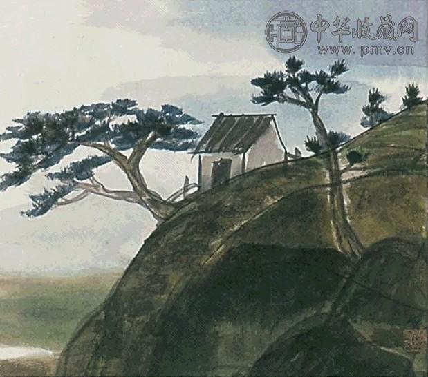 林风眠 松屋 镜心 设色纸本