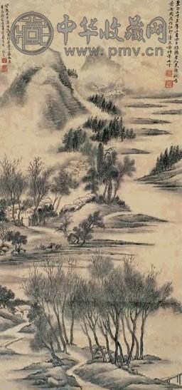 朱德润 山水 立轴 纸本