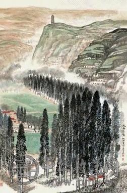 近现代 何海霞 延安晨曦 轴