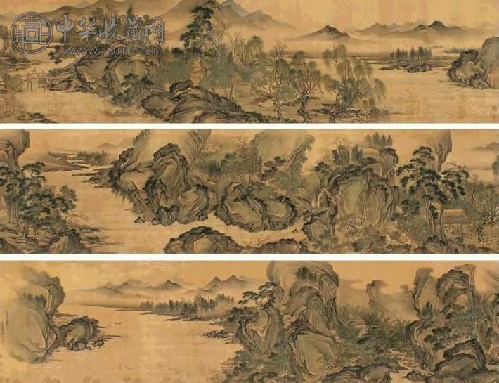 盛懋(款) 太平春色图 手卷 设色绢本