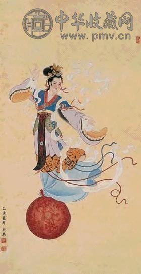 任率英 仕女 立轴 纸本