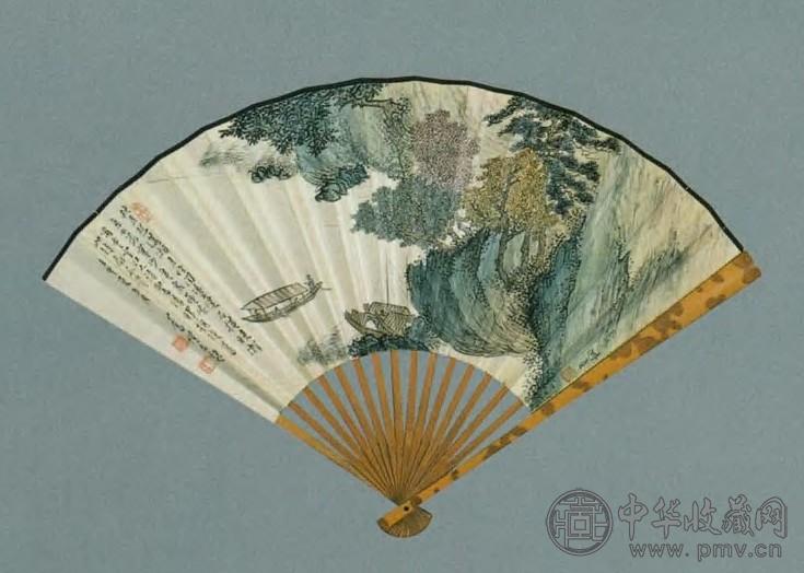 溥儒 近代 书画合璧 成扇