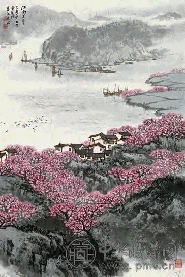 宋文治 1985年作 江南春 镜心 设色纸本