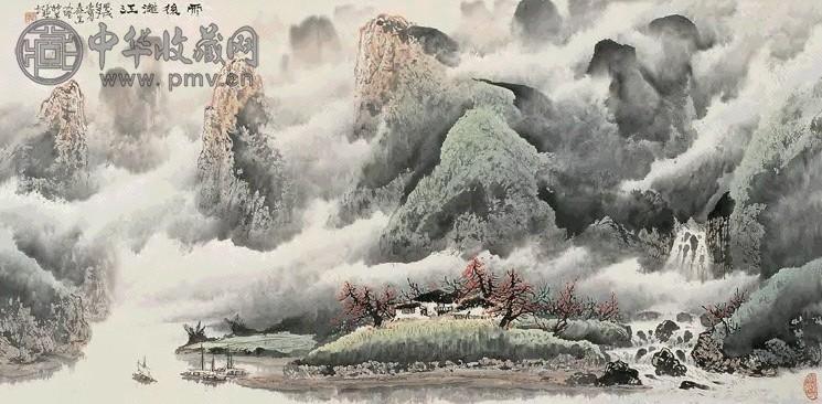 庞泰嵩 雨后漓江 镜心 设色纸本