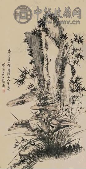张敔 庚子(1780年)作 拟陈淳笔意 立轴 设色纸本