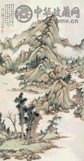 顾沄 己卯(1879年)作 山水 中堂 设色纸本