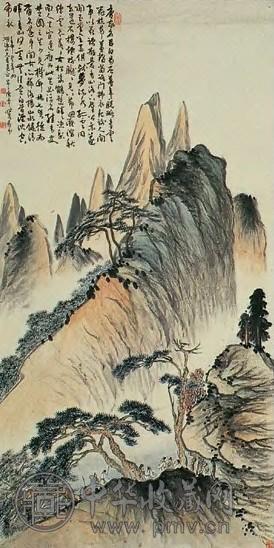 陈半丁 1932年作 香山九老 立轴 纸本