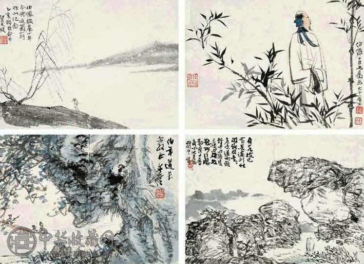 张大千 书画 册页 设色纸本