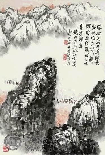 钱松喦 步步任重 镜心 设色纸本