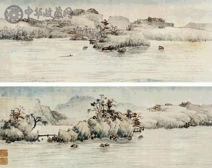 陈尔益 山水 手卷 绢本