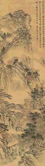 邓斌 山水 立轴 纸本