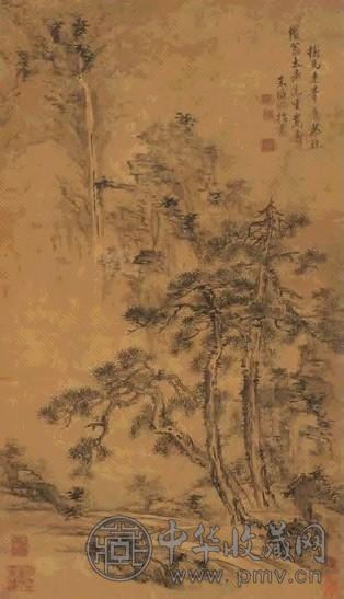 朱伦瀚 嵩寿图 立轴 设色绢本